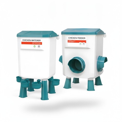 Chicken feeder waterer set - chicken,
