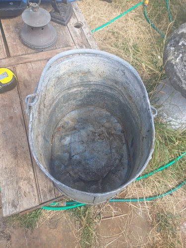 Vintage galvanised mop - mop, bucket