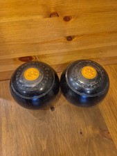 Pair Vintage Wooden Lawn Bowls