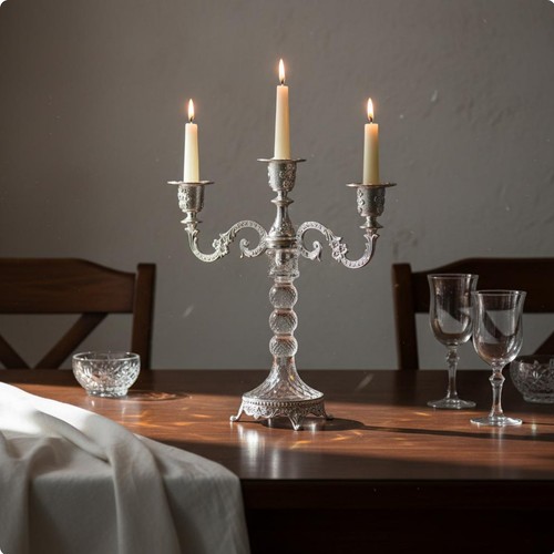 Crystal pillar candelabra - crystal,