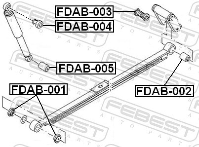 Fits febest fdab 002 rear - fits, fdab-002