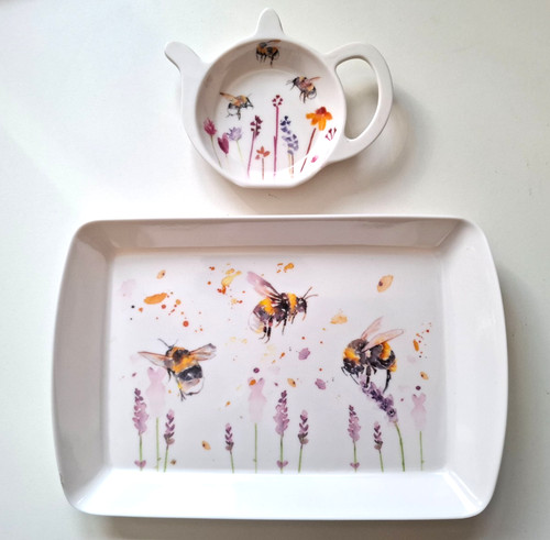 Busy bee floral - bee, tea