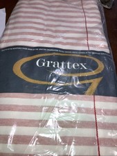 Vintage Two  Flat Bedding Sheets Pink Stripping New Brush Cotton 224x248cm