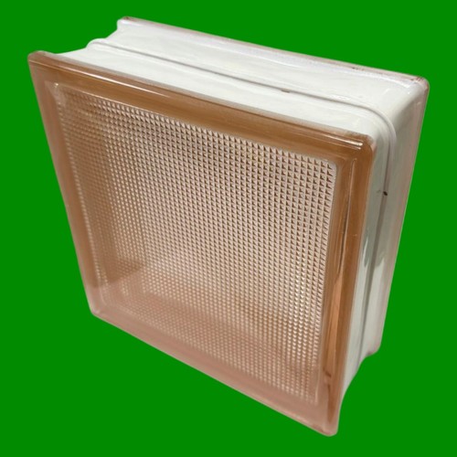 Pink checkered glass - glass, block