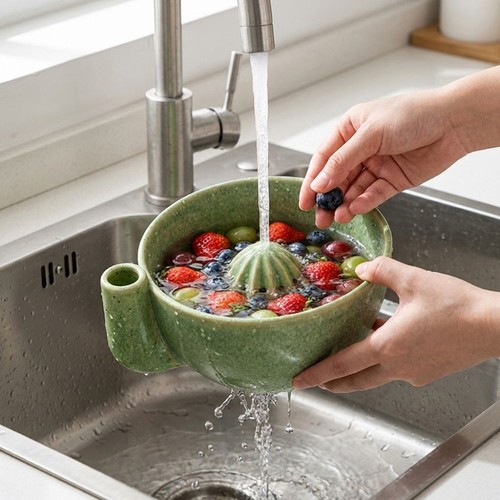 Self spinning berry washing - spinning,