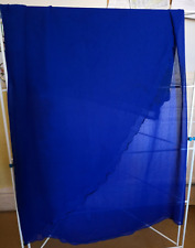 Belly dance veil with curved edge  in royal blue