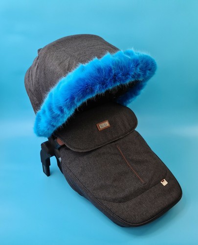 Double pile faux fur - faux, hood