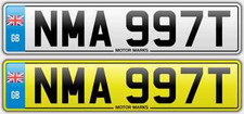 CHERISHED NUMBER PLATE - NMA 997T - NMA NM NA PORSCHE 997 TARGA NMA 997 NMA 997