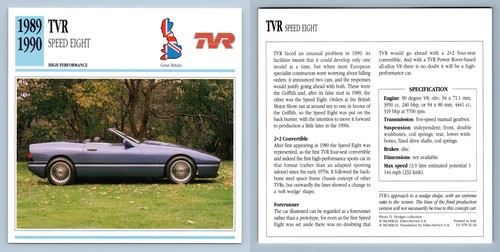 Tvr speed eight 1989 90 - tvr, 1989-90
