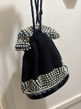 1940s Vintage Cord Purse Bag