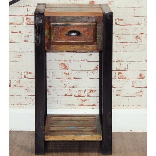 Reclaimed plant stand lamp - stand,