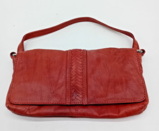 LAKELAND FINE LEATHER Women's Reddish Brown Small Grab Handbag