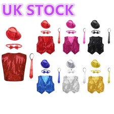 UK Kid Girl Sequins Waistcoat