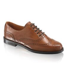 Russell & Bromley Jeeves Ladies Tan Leather Oxford Brogues Shoes Size EU 38 UK 5