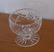 Vintage Crystal Cut Glass Footed Sugar/Jam Bowl - 7 cm Tall x 8.5 cm Diameter