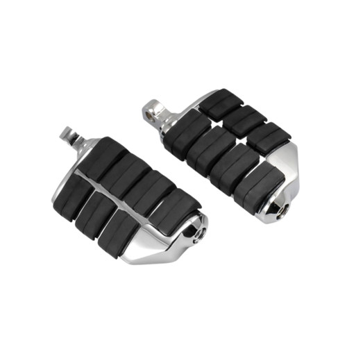 Chrome motorcycle foot pegs - chrome,