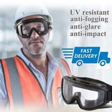1PC Safety Goggles Eye Protective Over Glasses Clear Anti Fog Dust Outdoor Work◈
