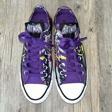 CONVERSE ALL STAR TM & DC Comics BATMAN Purple Comic Trainers Pumps UK 5