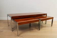 A set of vintage mid-century Merrow Associates coffee nesting tables - Yew