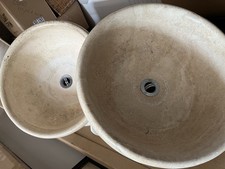 Round Stone Sinks With Waste And Plugs