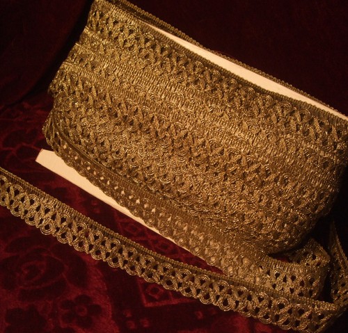 Antique gold metallic braid - antique,