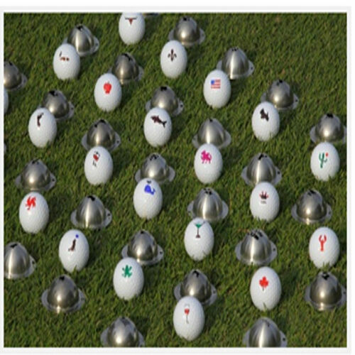 Tin cup ball - markers, custom