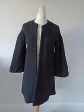 J&M DAVIDSON 100% Wool Women's Cardigan Coat Jacket Heavy Knit Black Size Small