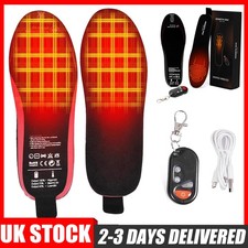 Winter Electric Heated Shoe Insoles Sock Pads Foot Warmer Feet USB Rechargeable