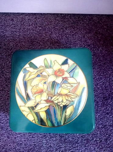 Daffodils floral metal storage - daffodils,
