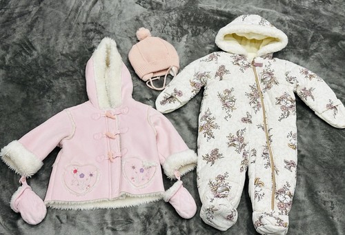 Baby girl snowsuit fur - , coat