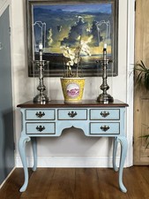 Vintage Queen Anne Writing Desk/ Console Table- 