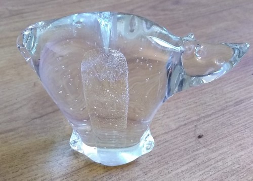 Polar bear glass paperweight - polar,