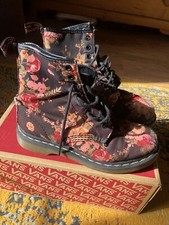 Doc Martens Castel Floral Victorian Flowery Canvas 1460 Boots Uk4/37