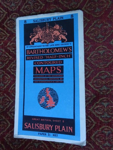 1950s map salisbury plain - os,