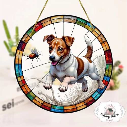 Jack russell dog suncatcher - russell,