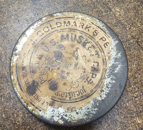 Antique percussion cap tin - percussion,