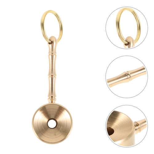 Golden brass bird caller - bird,