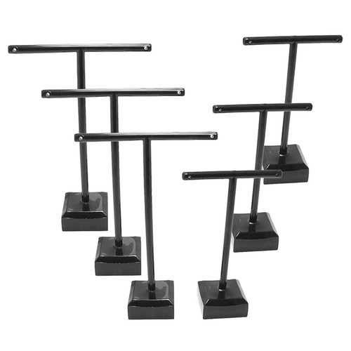 Black acrylic jewelry stand - black,