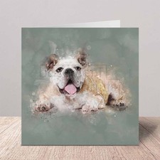 English Bulldog Greeting Card | Birthday Card | Dog | Pet | Puppy