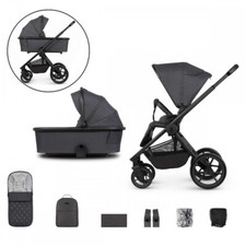 Venicci Tinum Edge 2 in 1 Pram Bundle in Charcoal - Brand New in Box
