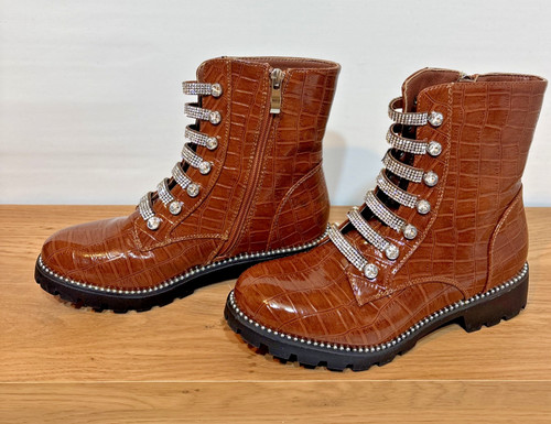 Ladies tan ankle boots - ladies,