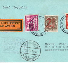 NETHERLANDS GRAF ZEPPELIN Air Mail 1930 Card Amsterdam Switzerland {Koerber}KZ11
