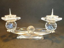 Pair Swarovski Crystal  Pricket Candlesticks
