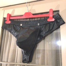 Men's Leather Look Briefs