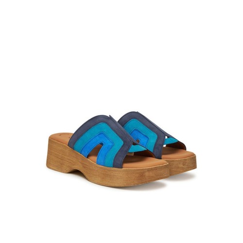 Gabor blue suede platform - suede,