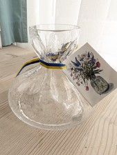 Vintage Swedish Flower Vase SEA Of Sweden Glasbruk Sack Bag Handmade New W Tags