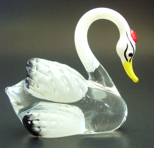 Beautiful white glass swan - beautiful,
