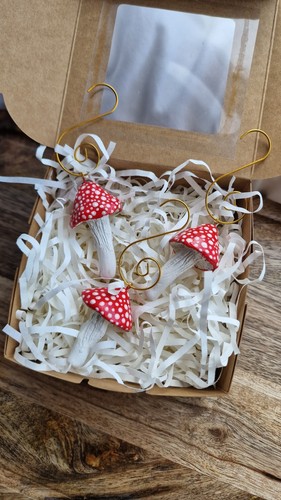 Toadstool decoration white - toadstool, decoration,