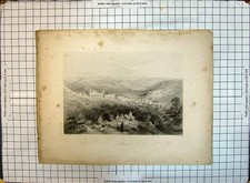 Antique Old Print View Hebron