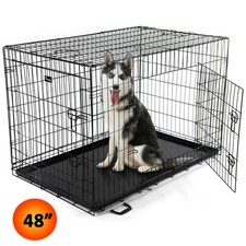 2NDS Dog Puppy Metal Training Cage Crate Black 48" 4737